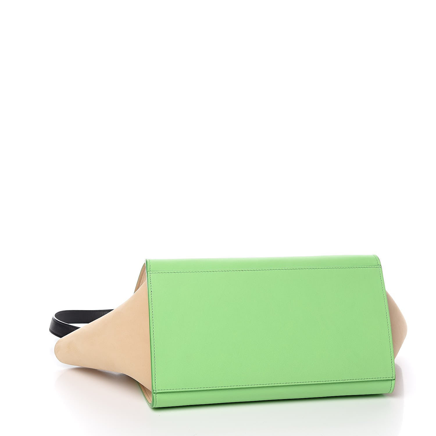 Celine Smooth Calfskin Small Tri-Color Trapeze Lime 4 of 9