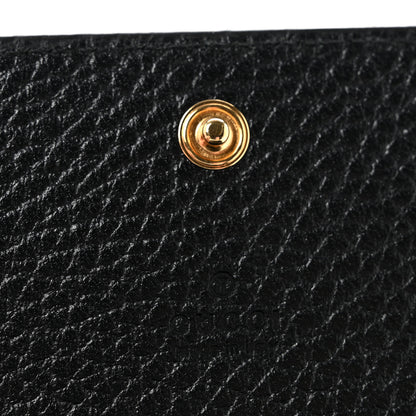 Gucci Dollar Calfskin GG Supreme Monogram GG Marmont Card Case Black Beige Ebony 6 of 8