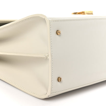 Saint Laurent Smooth Calfskin Medium Classic Monogram Cassandra Top Handle Crema Soft 9 of 10