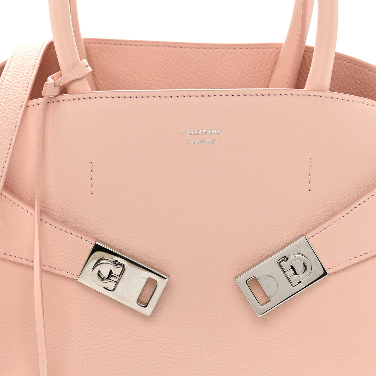 Salvatore Ferragamo Calfskin Medium Hug Bag Pink 7 of 9