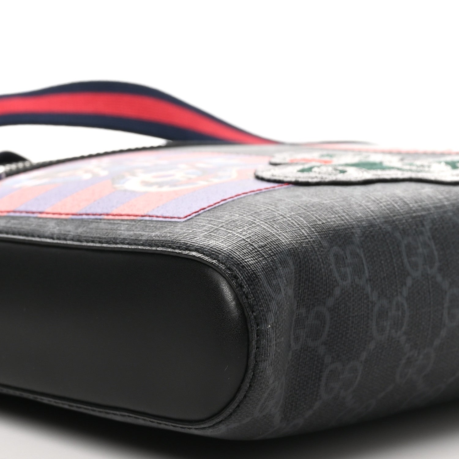 Gucci GG Supreme Monogram Night Courrier Flat Messenger Bag Black Multicolor 9 of 10
