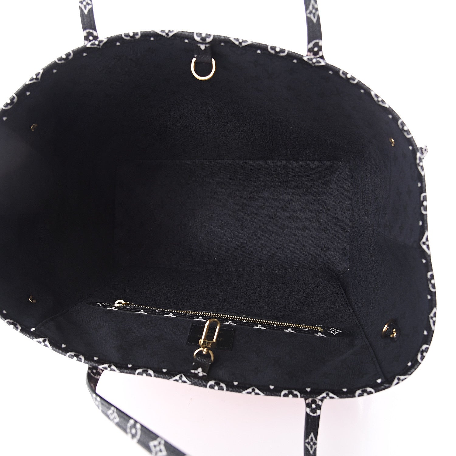 Louis Vuitton Monogram Giant Crafty Neverfull MM Creme Rouge Black 4 of 8