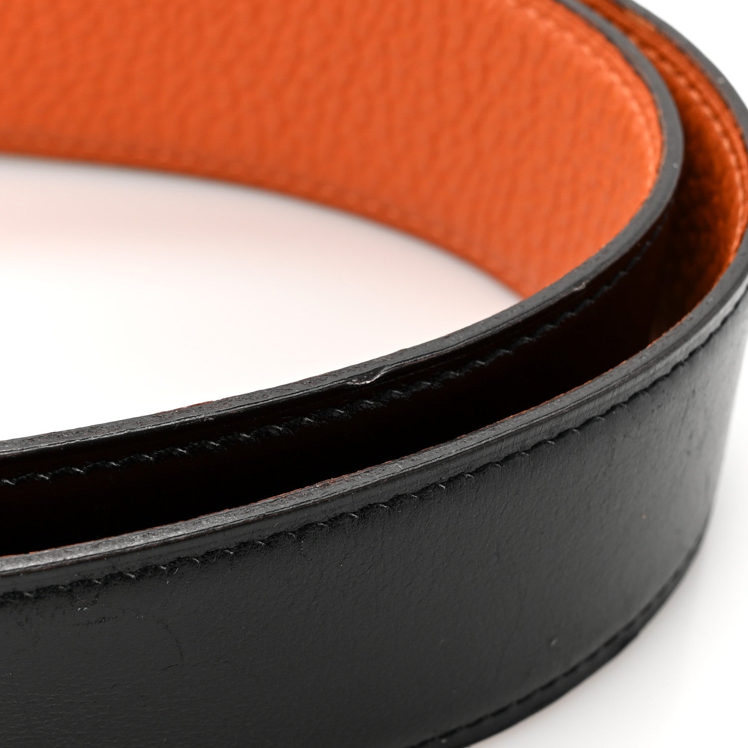 Hermes Box Togo 24mm Mini Constance H Belt 80 Black Orange 9 of 9