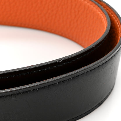 Hermes Box Togo 24mm Mini Constance H Belt 80 Black Orange 9 of 9