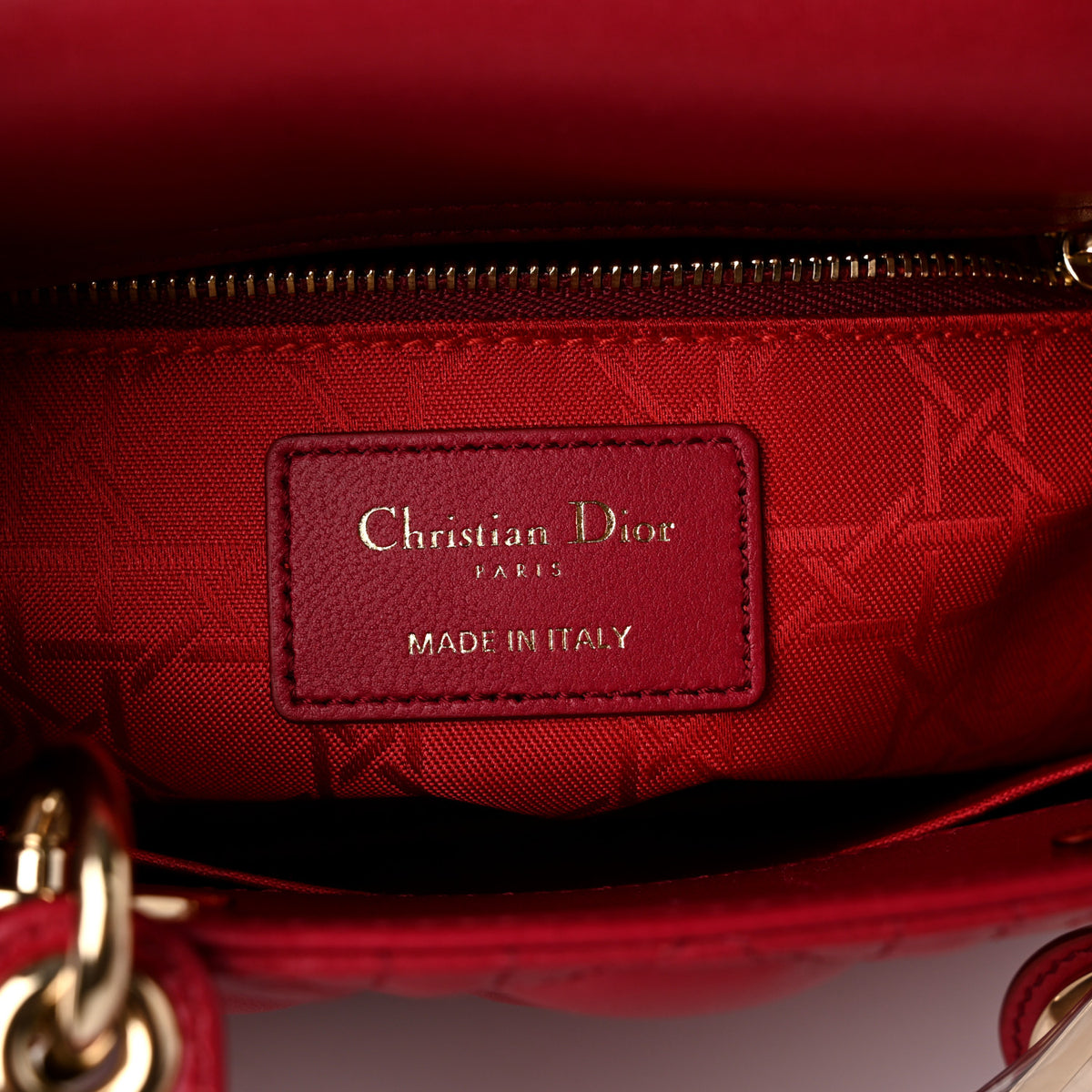 Christian Dior Lambskin Cannage Small My ABCDior Lady Dior Red 6 of 10
