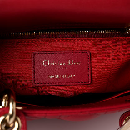 Christian Dior Lambskin Cannage Small My ABCDior Lady Dior Red 6 of 10