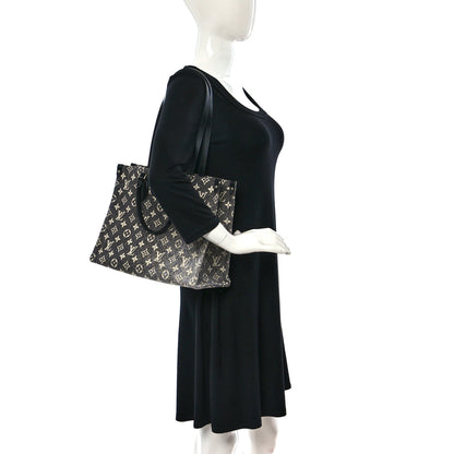 Louis Vuitton Monogram Jacquard Denim Onthego MM Black 2 of 8
