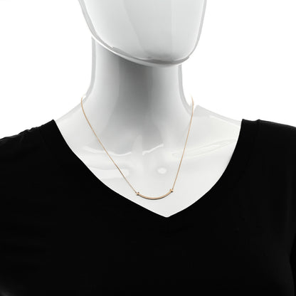 Tiffany 18K Rose Gold Small T Smile Pendant Necklace 2 of 5
