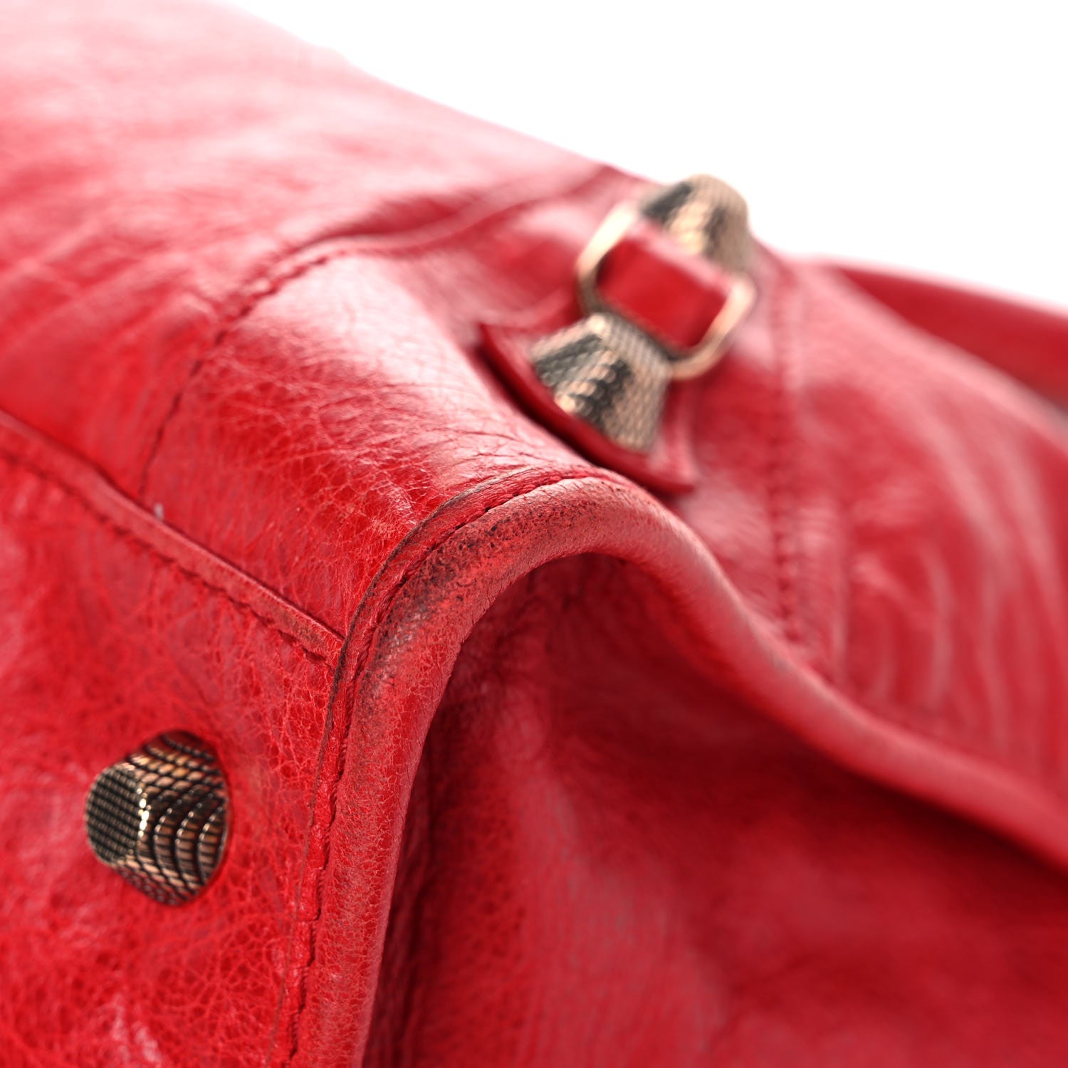 Balenciaga Agneau Giant 12 Rose Gold Hardware Work Coquelicot 9 of 27