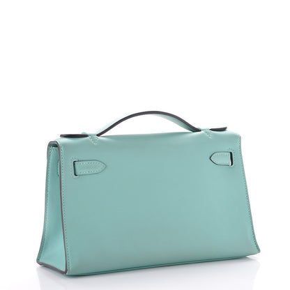 Hermes Swift Kelly Pochette Clutch Bleu Atoll 3 of 30