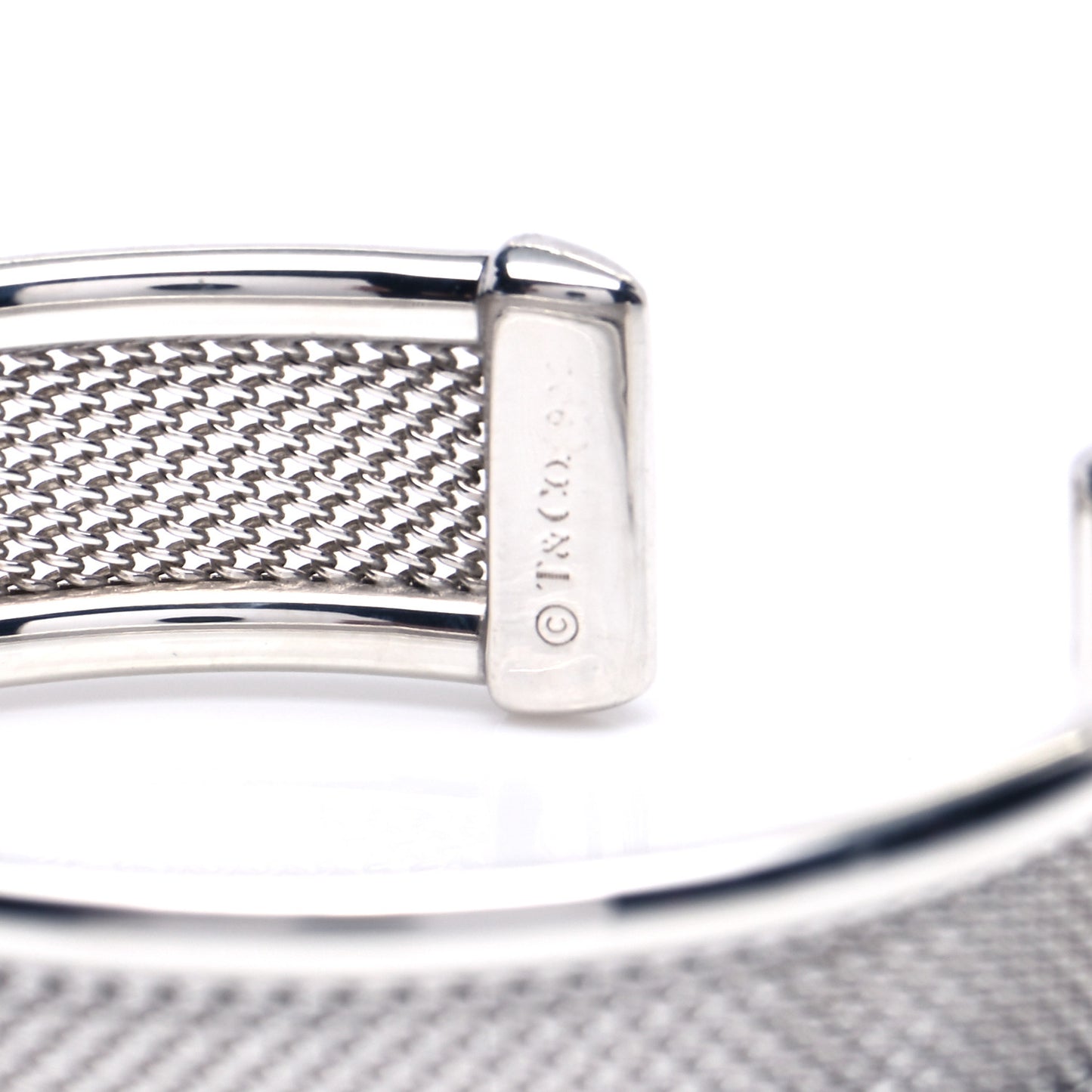 Sterling Silver Mesh Cuff Bracelet