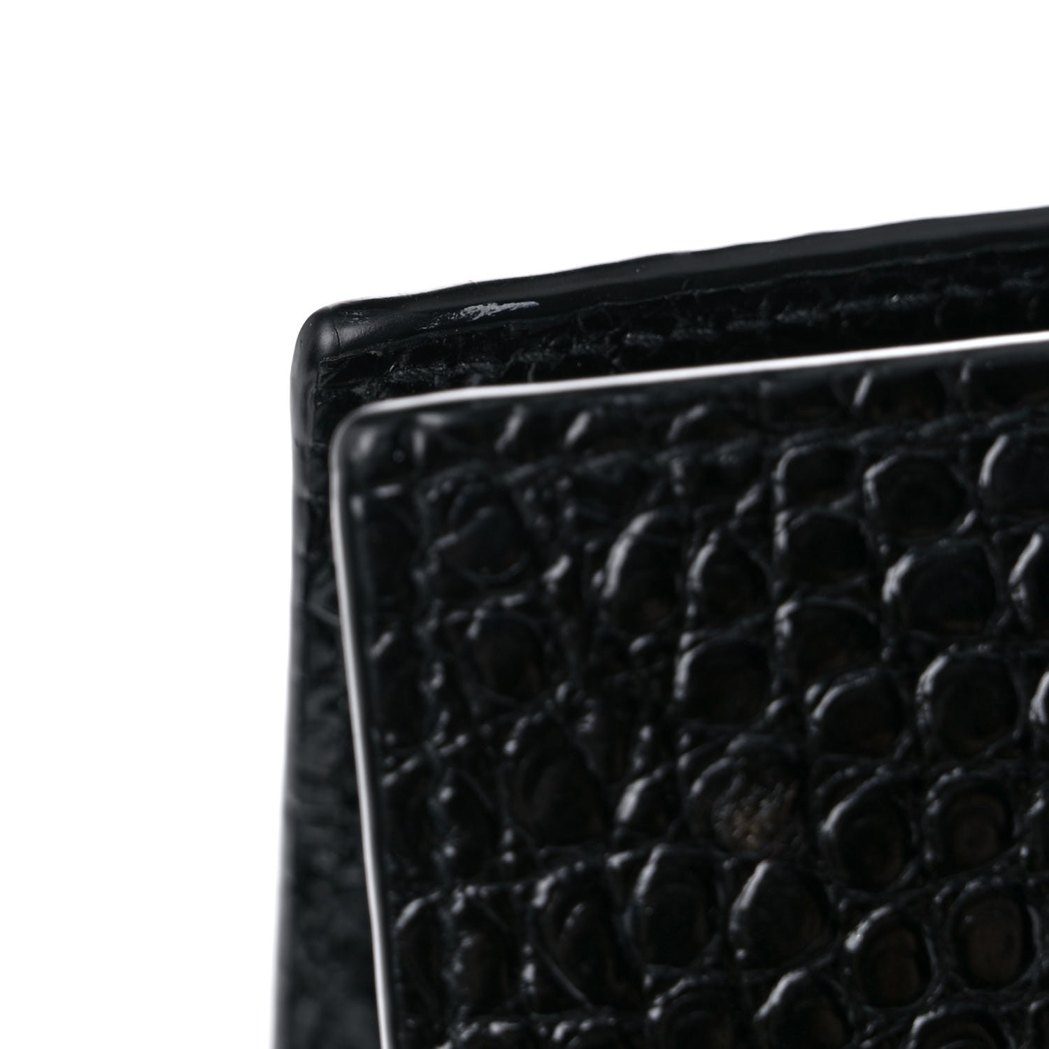 Saint Laurent Calfskin Crocodile Embossed Small Uptown Tote Black 21 of 23