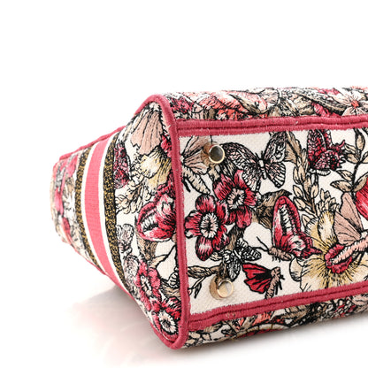 Christian Dior Canvas Embroidered Butterfly Print Medium Lady D-Lite  Multicolor 8 of 9