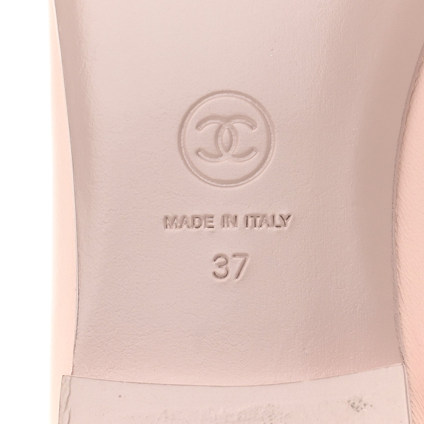 Lambskin Cap Toe CC Ballerina Flats 37 Light Pink Dark Pink