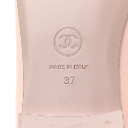 Chanel Lambskin Cap Toe CC Ballerina Flats 37 Light Pink Dark Pink 7 of 9