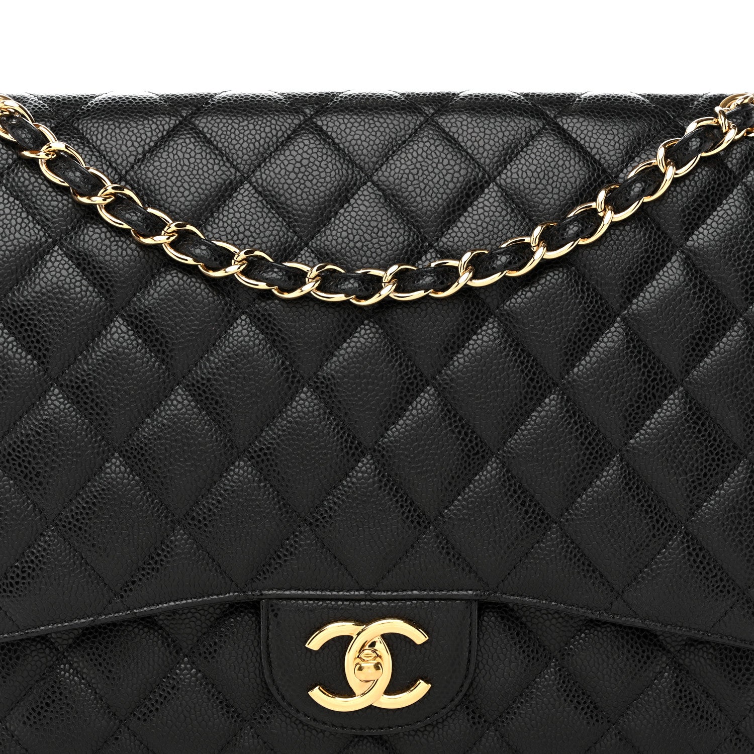 Chanel Caviar Quilted Maxi Double Flap Black 8 of 12