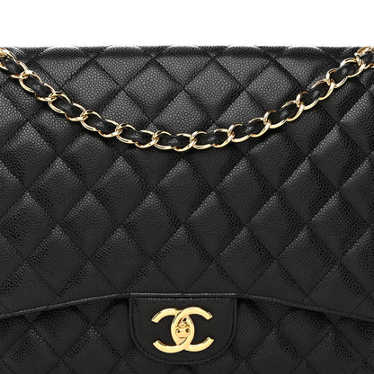 Chanel Caviar Quilted Maxi Double Flap Black 8 of 12