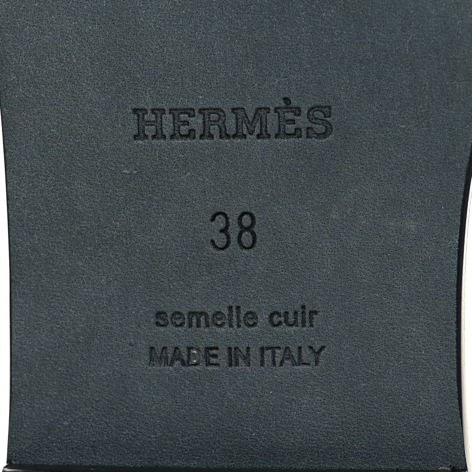 Hermes Box Calfskin Oran Sandals 38 Black 6 of 8