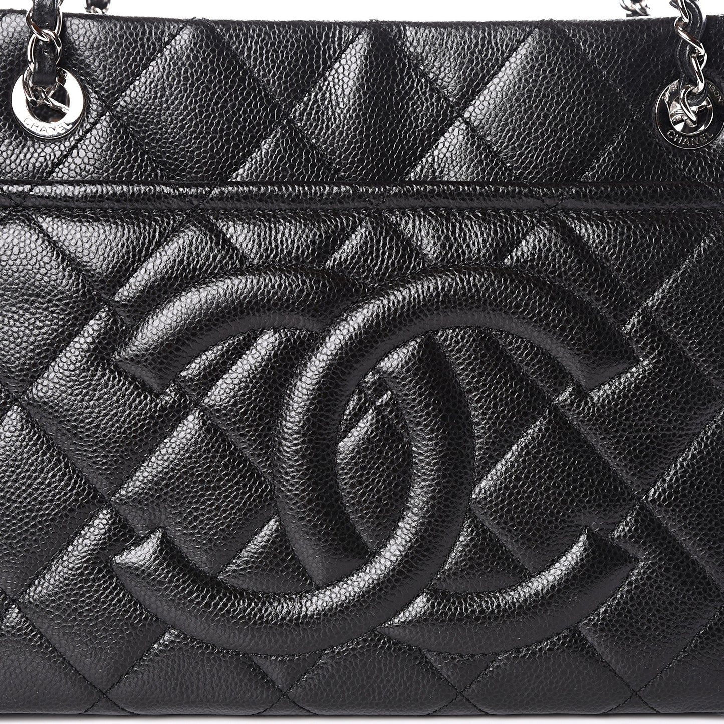 Caviar Quilted Timeless CC Soft Tote Black