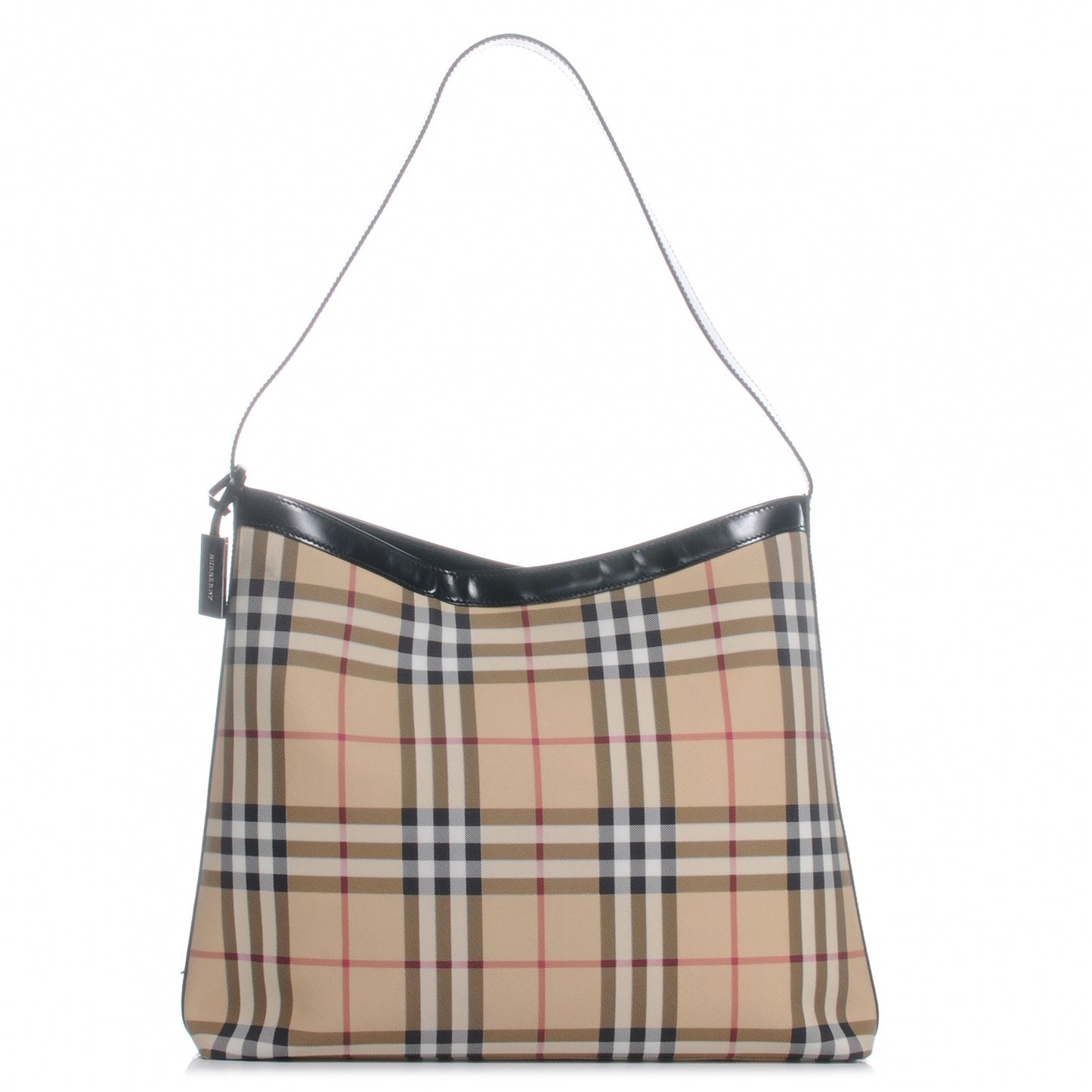 House Check Shoulder Bag Black