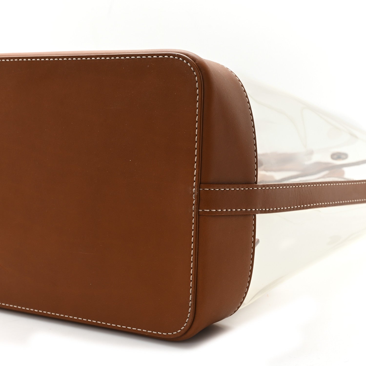 Saint Laurent Calfskin Vinyl Cabas Tote Brown 11 of 11