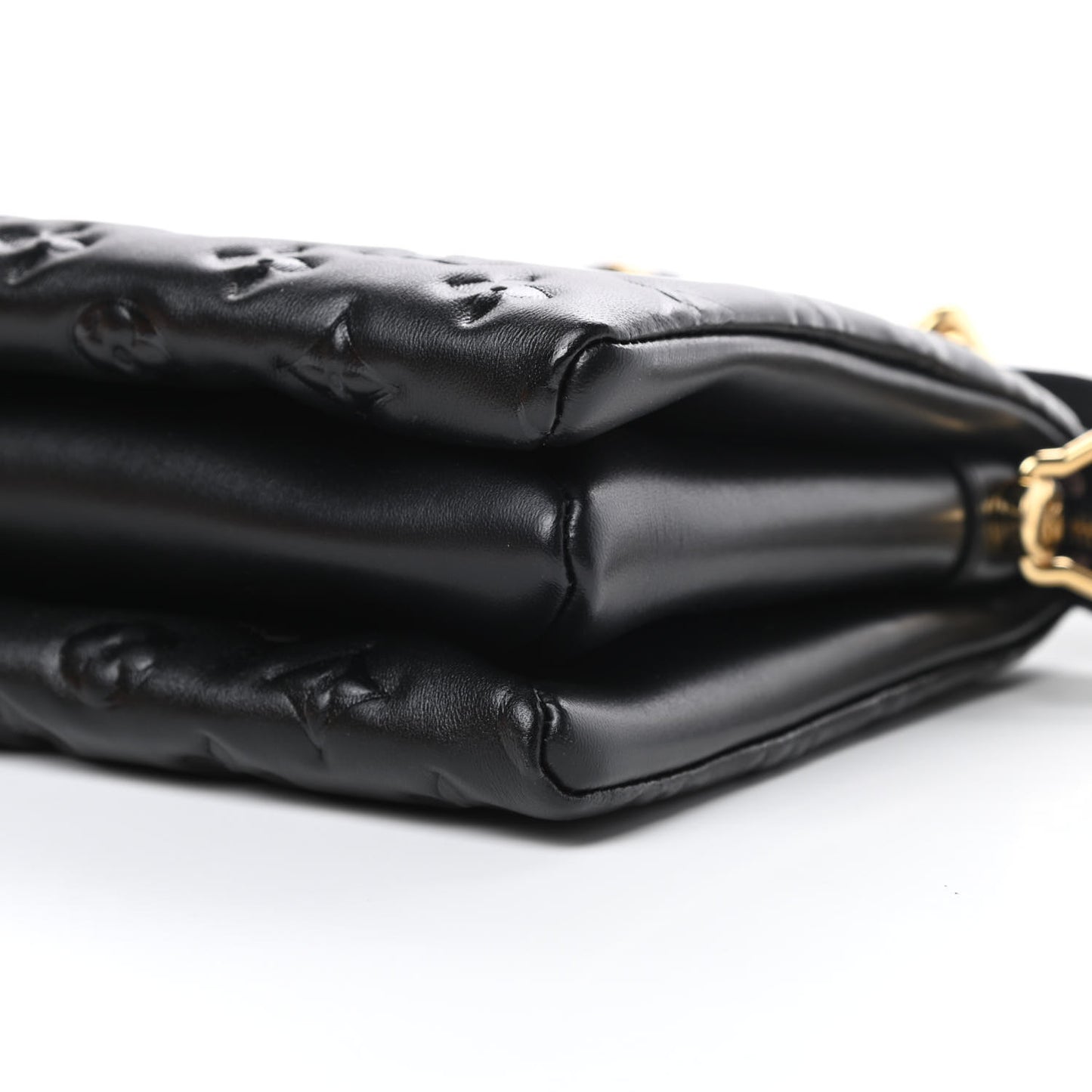 Lambskin Embossed Monogram Coussin PM Black
