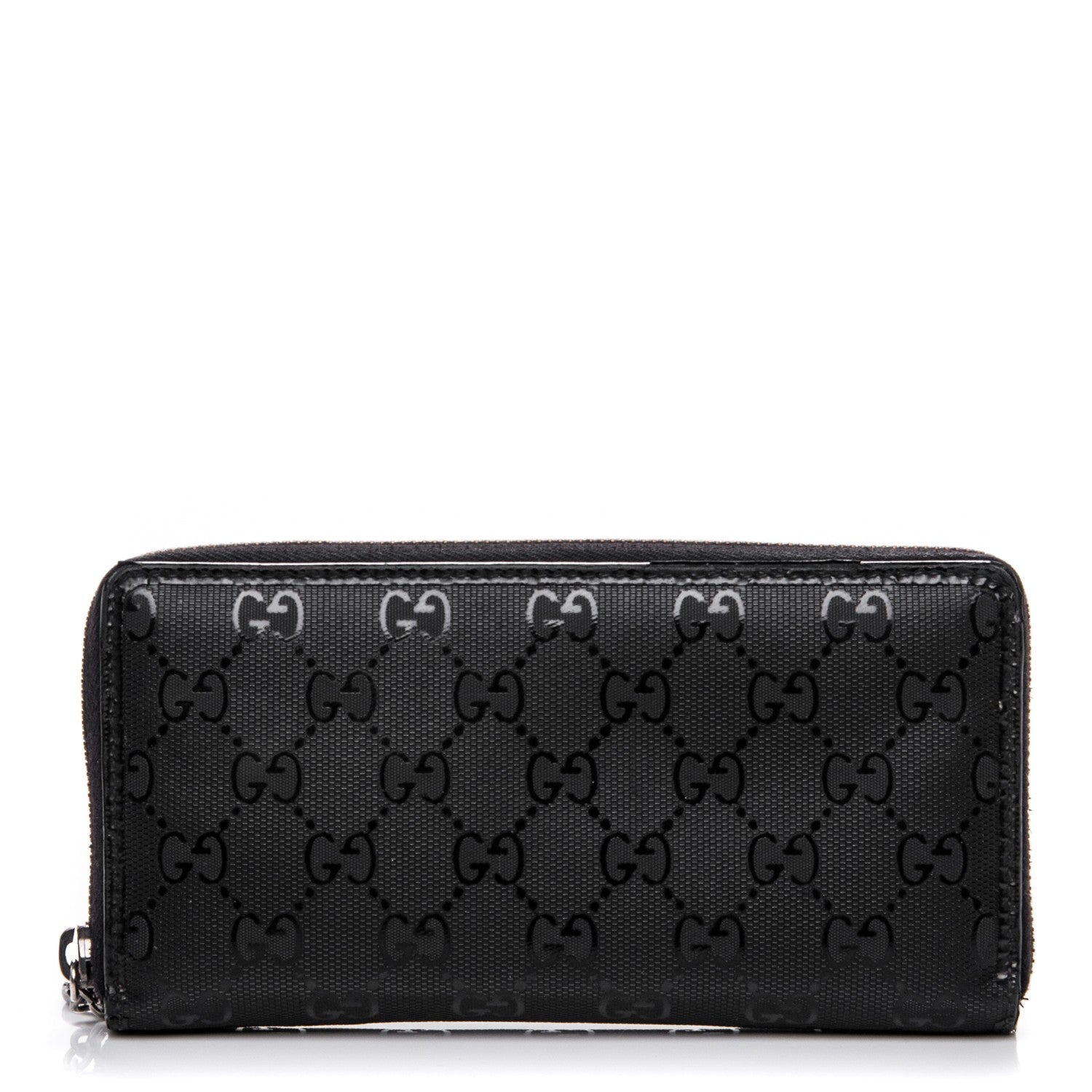 Gucci Imprime Monogram GG Pierce Zip Around Wallet Black 1 of 12