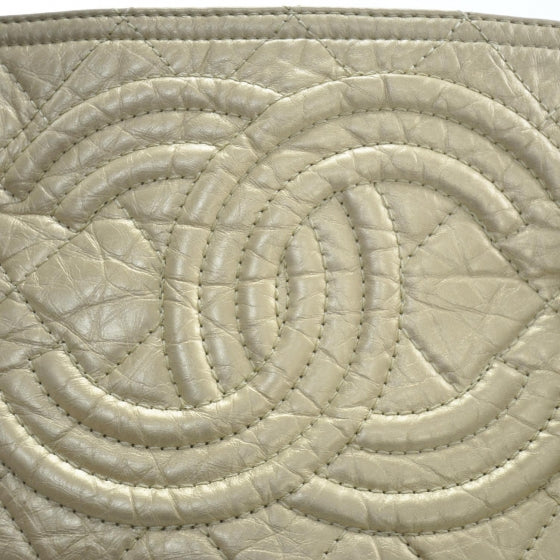 Calfskin Small Shopping in Moscow Tote Gold