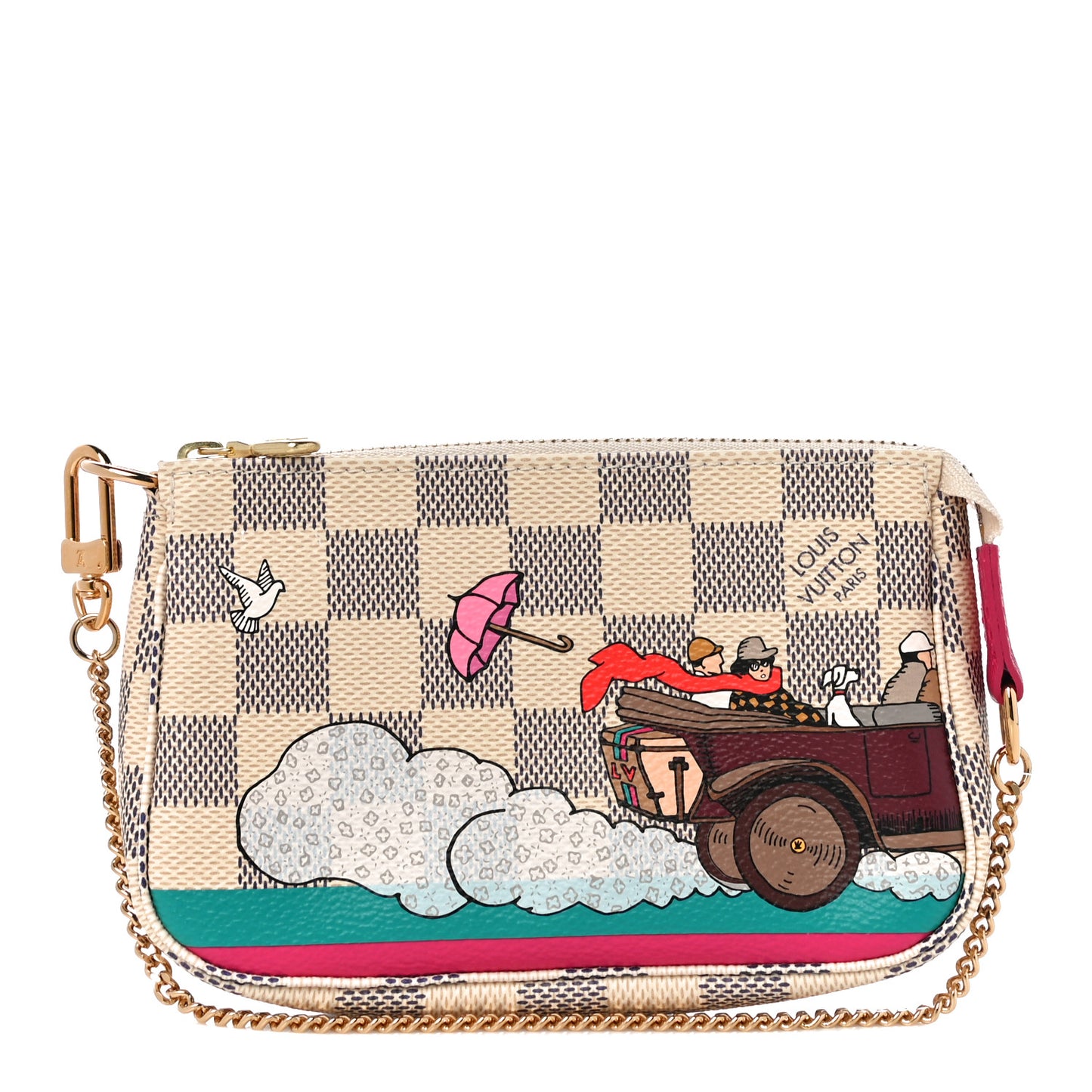 Damier Azur 2015 Christmas Animation Mini Pochette Accessories