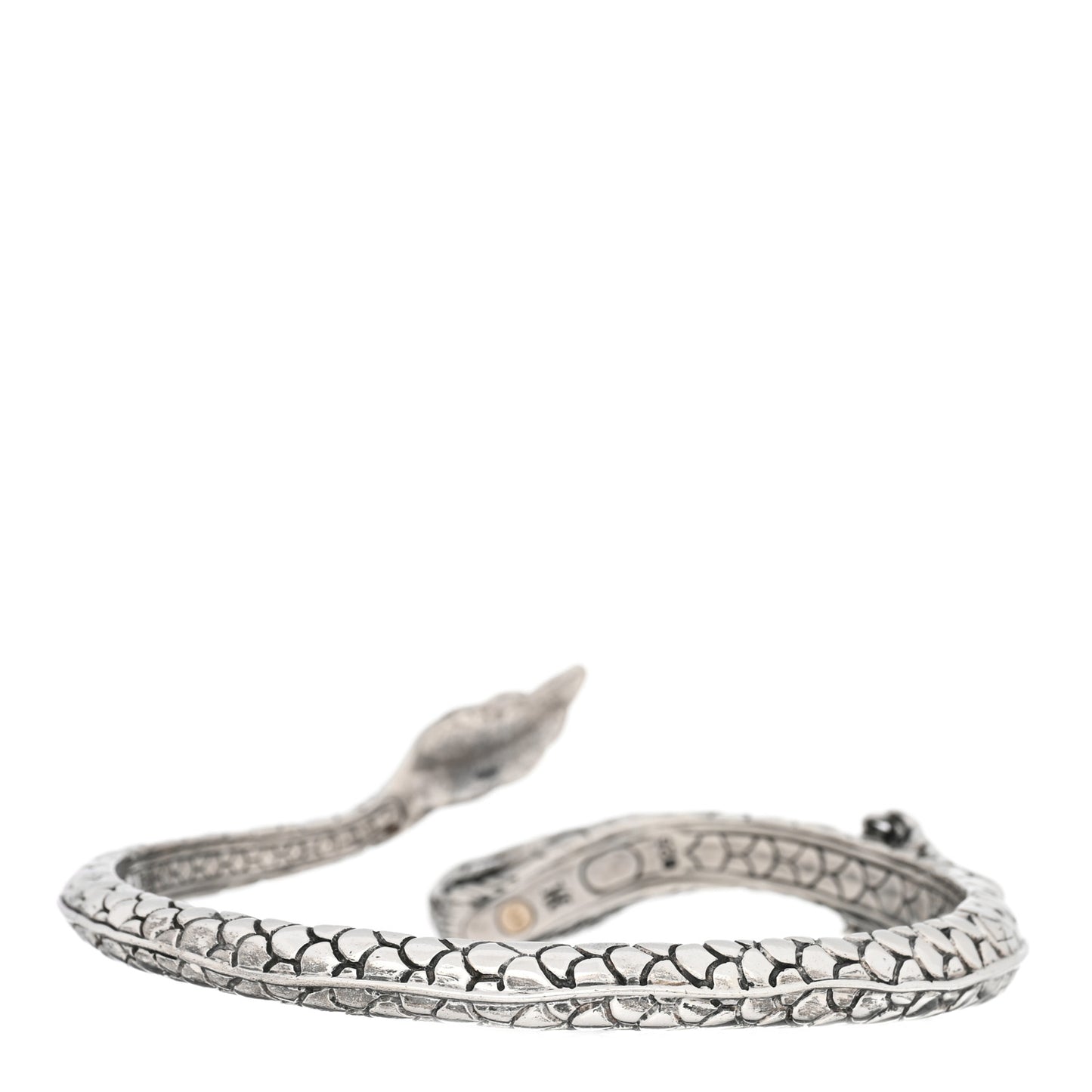 Sterling Silver 18K Yellow Gold Legends Naga Dragon Bypass Cuff Bracelet