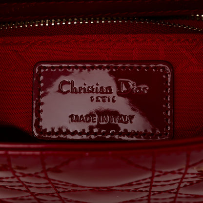 Christian Dior Patent Cannage Mini Lady Dior Red 6 of 10