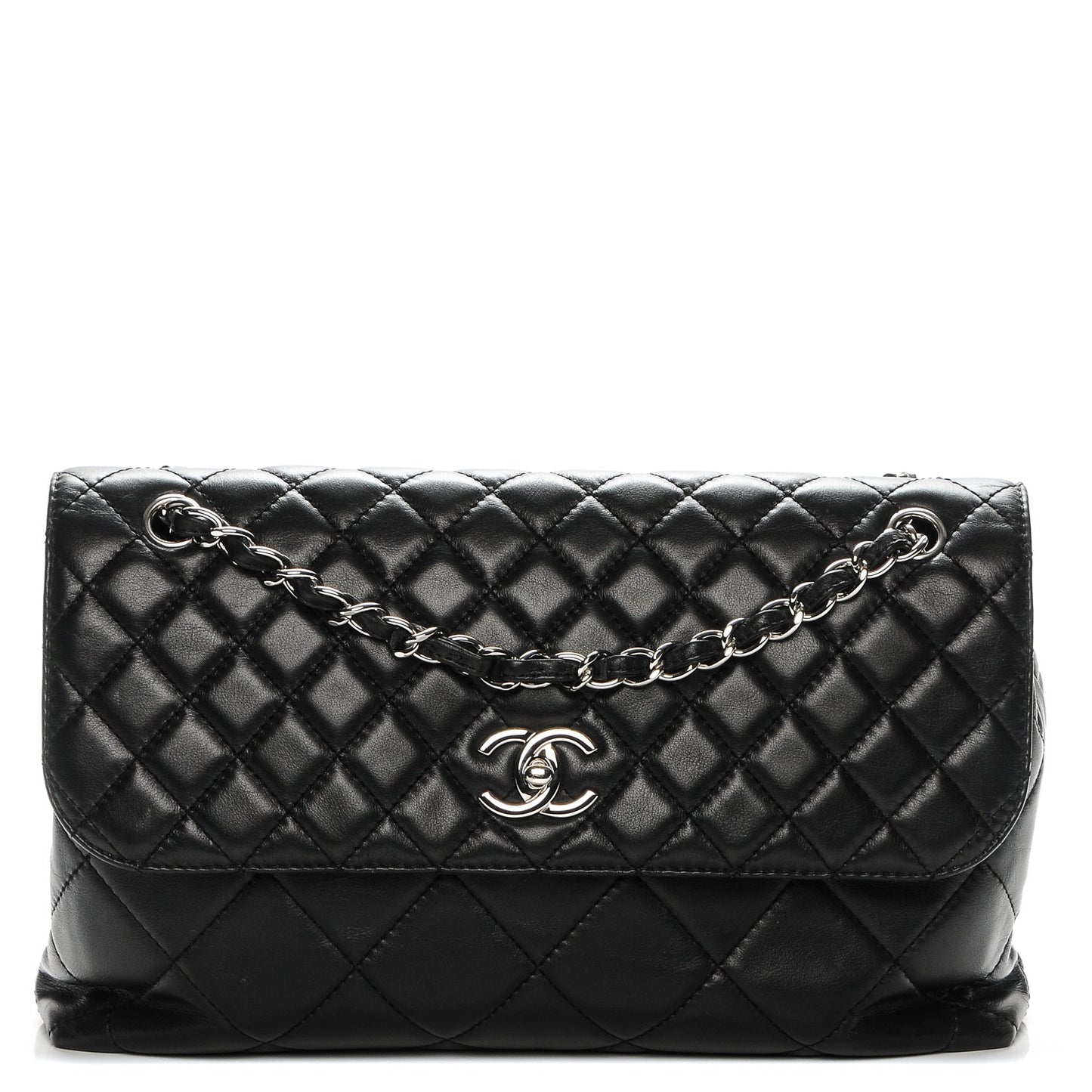 Calfskin Quilted In The Business Flap Bag Black