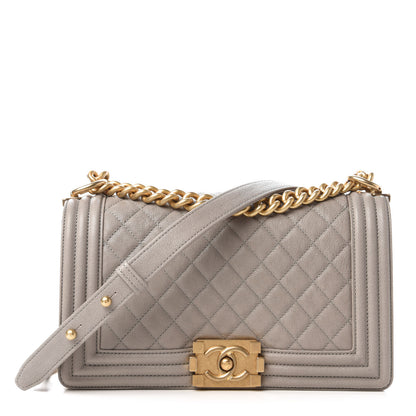 Chanel Caviar Quilted Medium Boy Flap Grey 1 of 11