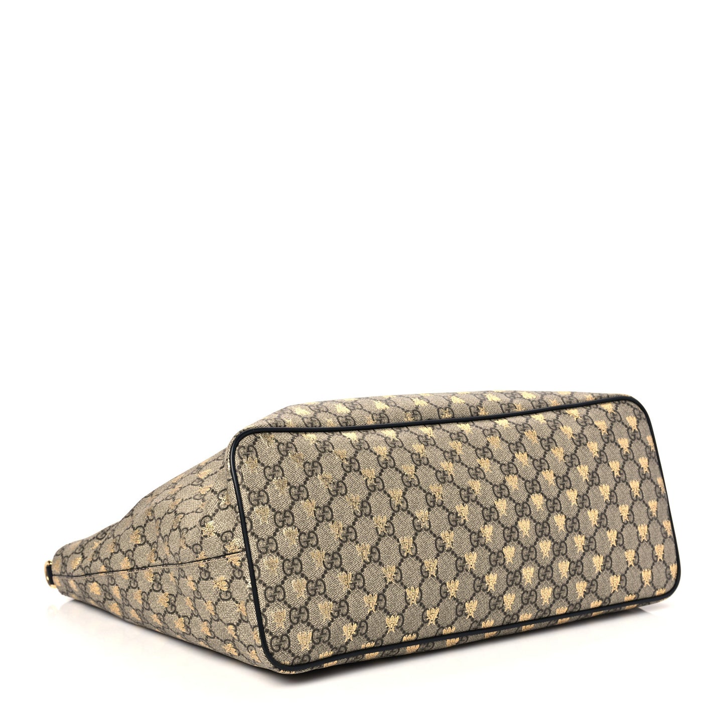 Soft GG Supreme Monogram Bees Medium Crossbody Tote Beige Oro Black