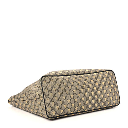 Gucci Soft GG Supreme Monogram Bees Medium Crossbody Tote Beige Oro Black 3 of 11