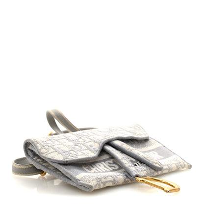 Christian Dior Oblique Slim Saddle Pouch Grey 4 of 11