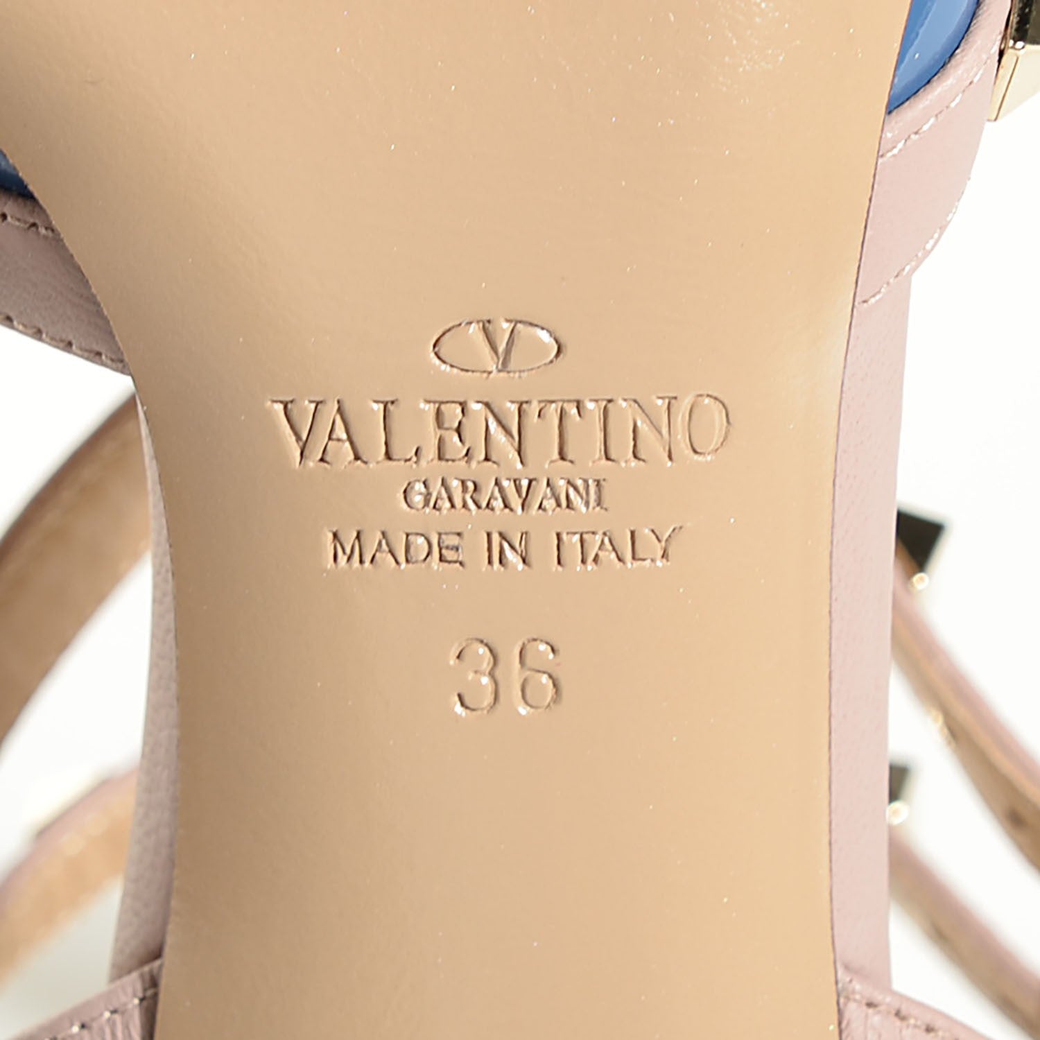 Valentino Garavani Patent Rockstud Ankle Strap 65mm Pumps 36 Indaco Poudre 6 of 7