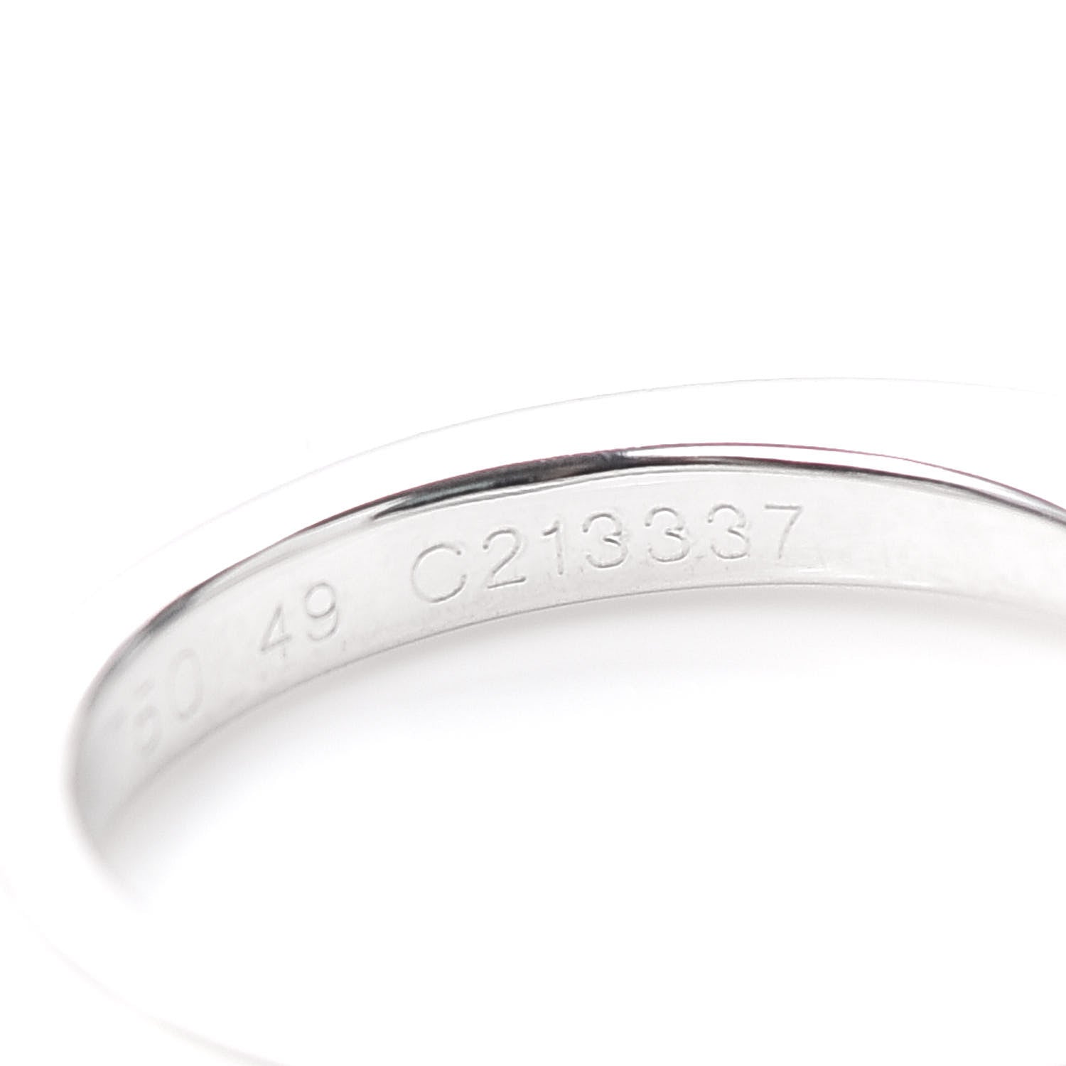 Cartier 18K White Gold Diamond .21ct Solitaire Engagement Ring 49 4.75 5 of 7