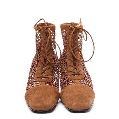 Christian Dior Suede Resille Naughtily-D 30mm Ankle Boots 39 Golden Brown 3 of 11