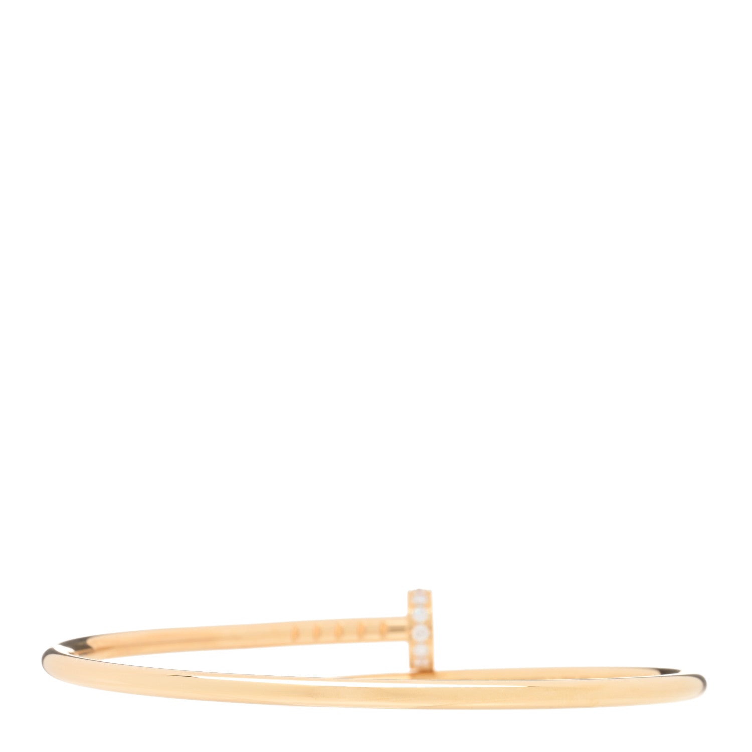 Cartier 18K Yellow Gold Diamond Small Juste Un Clou Bracelet 15 2 of 4