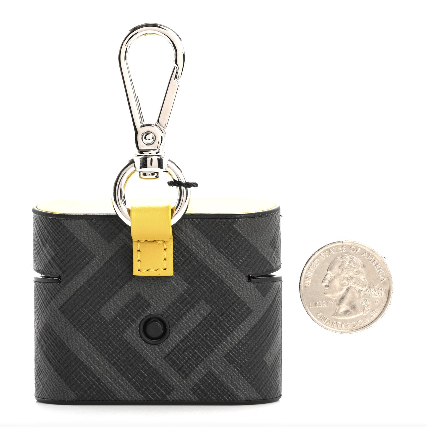 Coated Canvas FF Airpods Pro Case Black Yellow