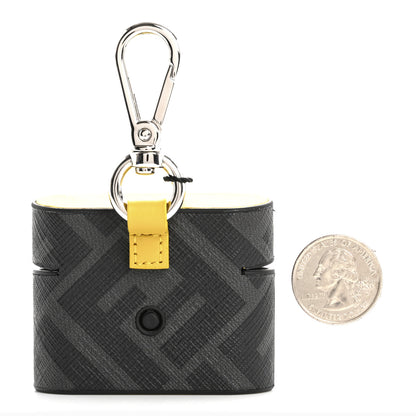 Fendi Coated Canvas FF Airpods Pro Case Black Yellow 3 of 8