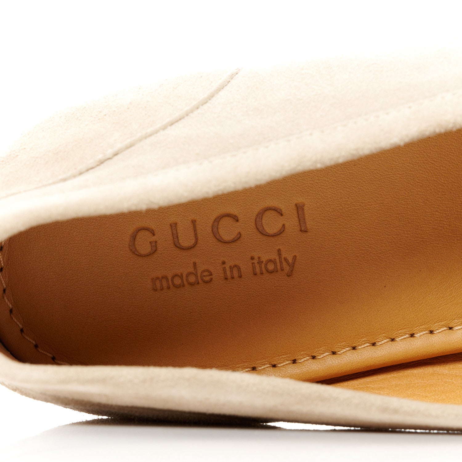 Gucci Suede Mens Horsebit Loafers 10.5 Oatmeal 7 of 9