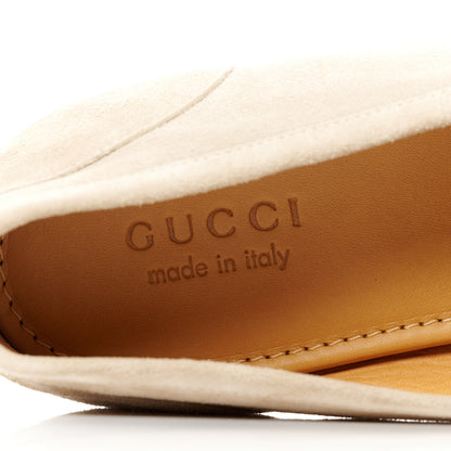 Gucci Suede Mens Horsebit Loafers 10.5 Oatmeal 7 of 9