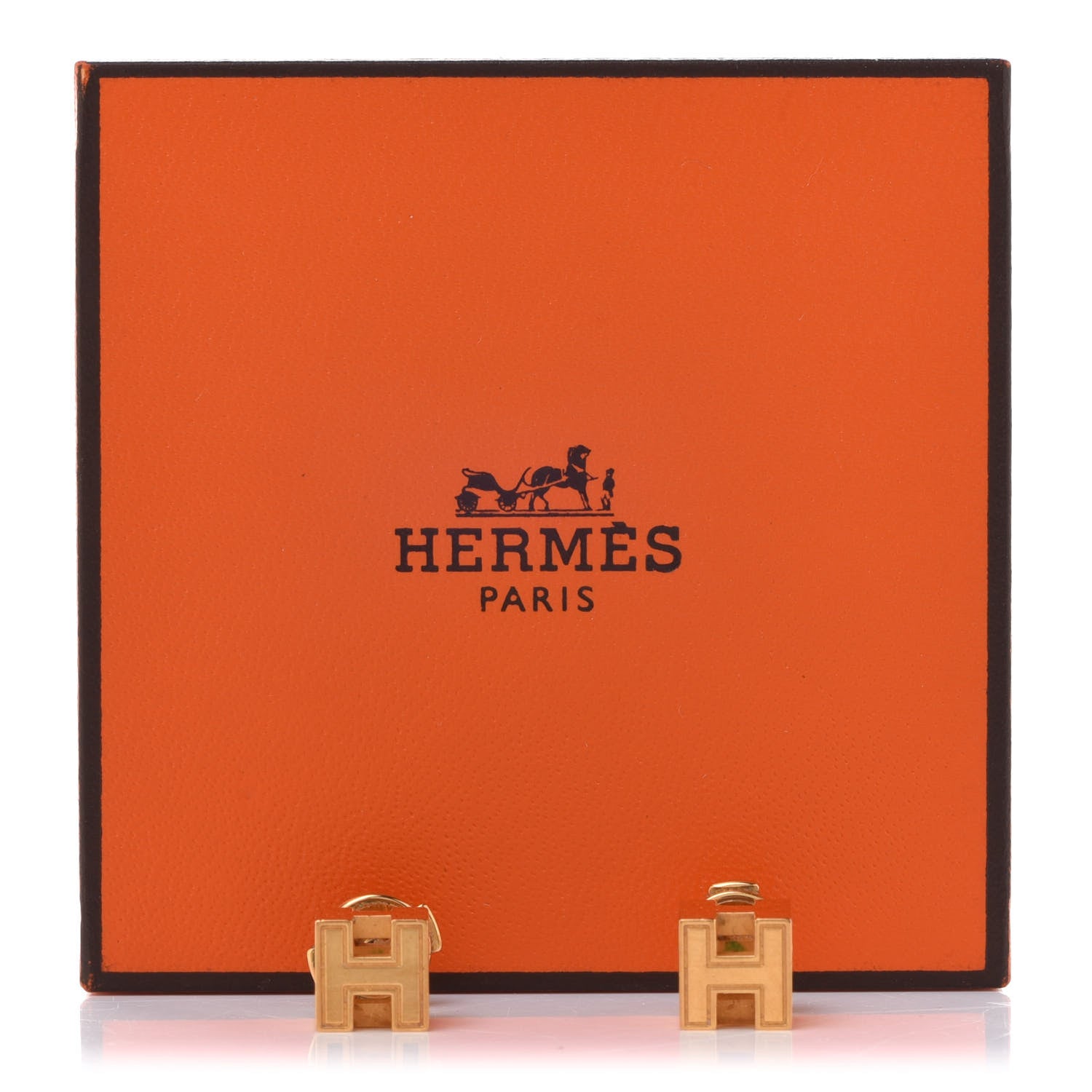 Hermes Gold Plated Cage d'H Earrings 5 of 5