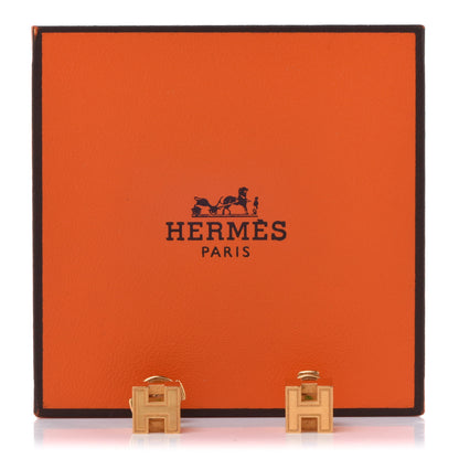 Hermes Gold Plated Cage d'H Earrings 5 of 5