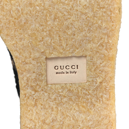 Gucci Faux Shearling Hooper GG Womens Ankle Boots 39 Black Natural Tan 6 of 9