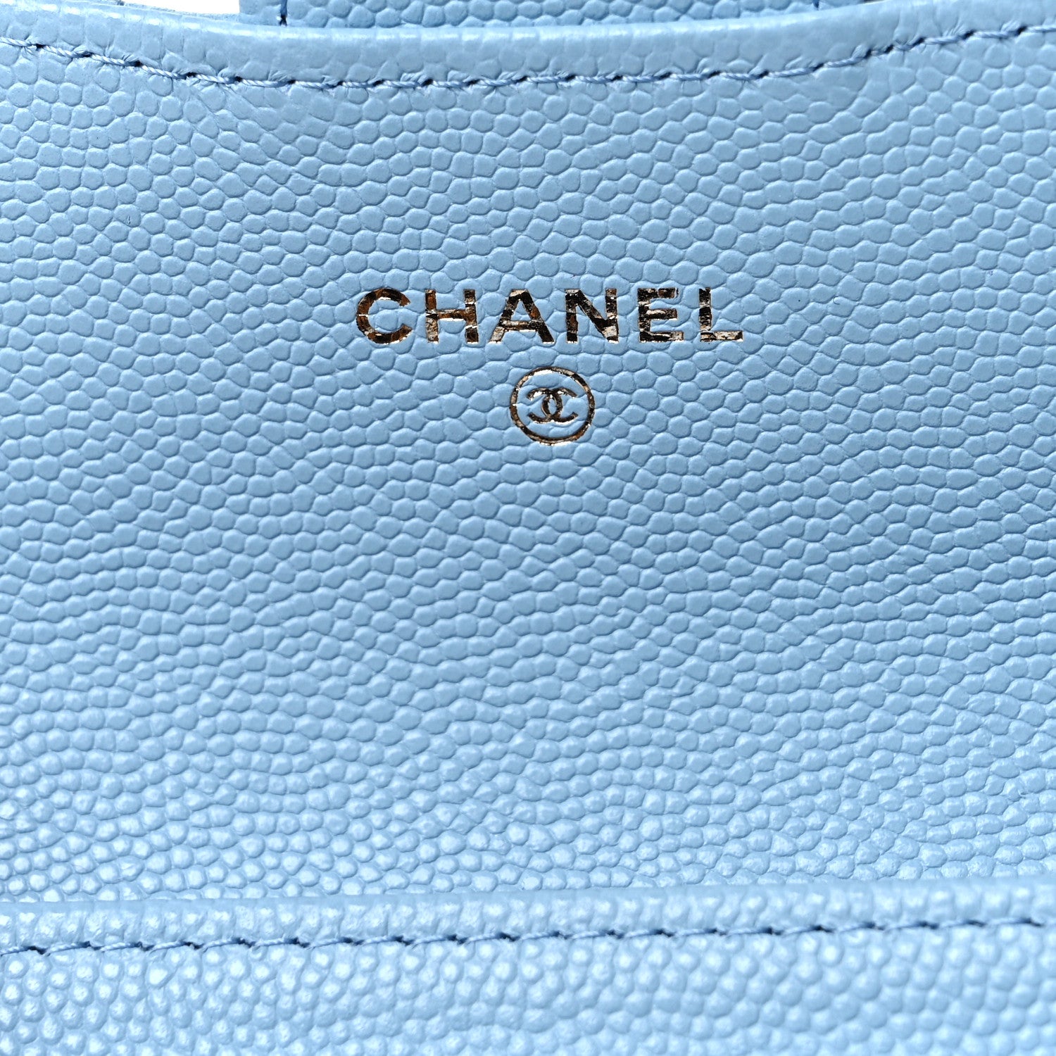 Chanel Caviar Quilted Flap Card Holder Wallet Light Blue 6 of 11