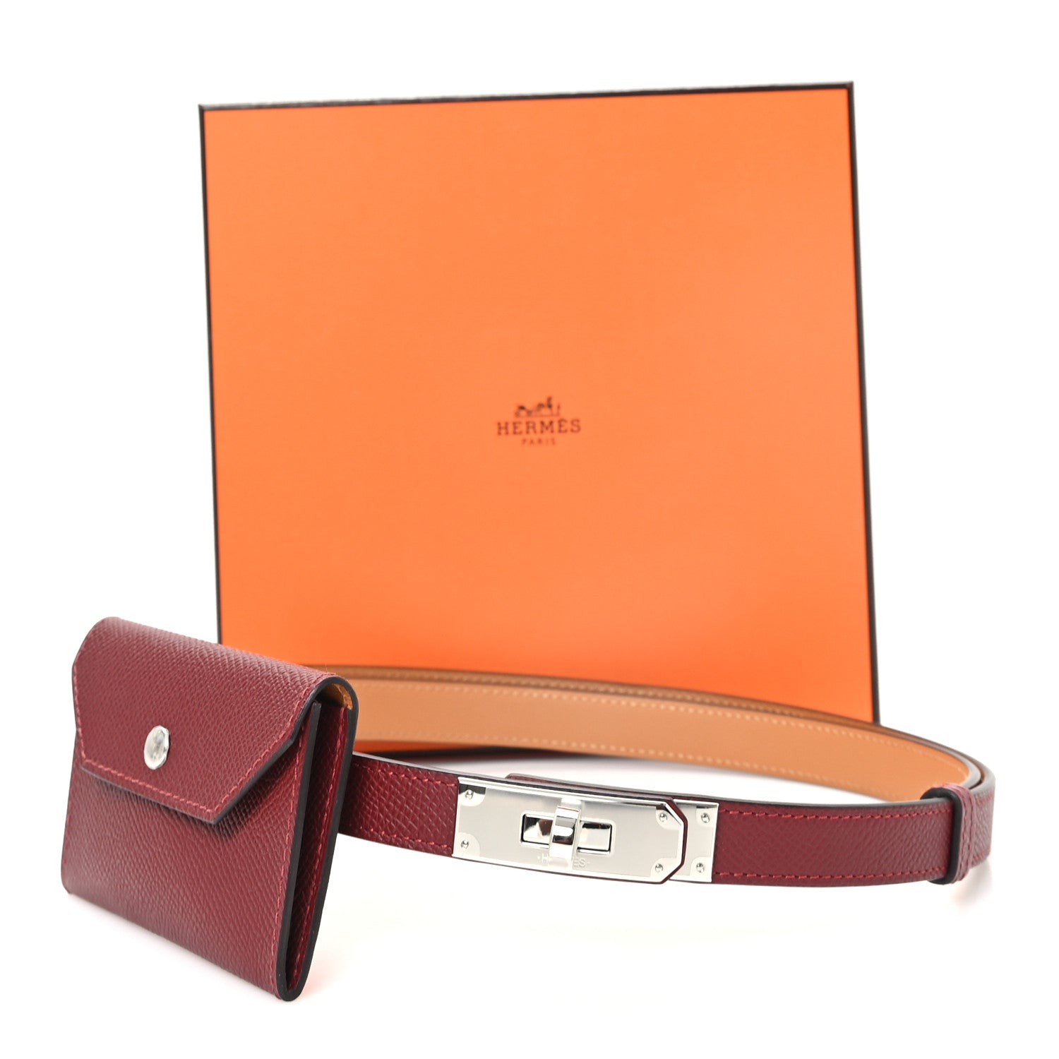 Hermes Epsom Kelly Pocket Belt Rouge H 6 of 6