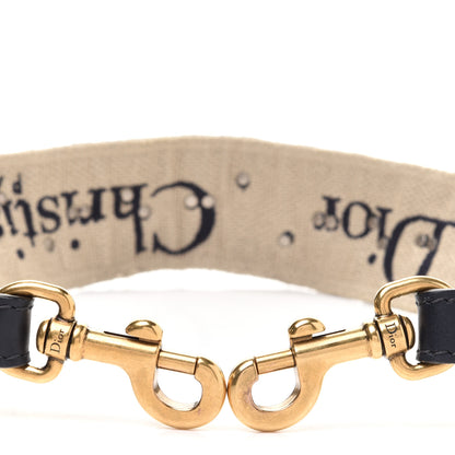 Christian Dior Oblique Studded Shoulder Strap Blue 5 of 6